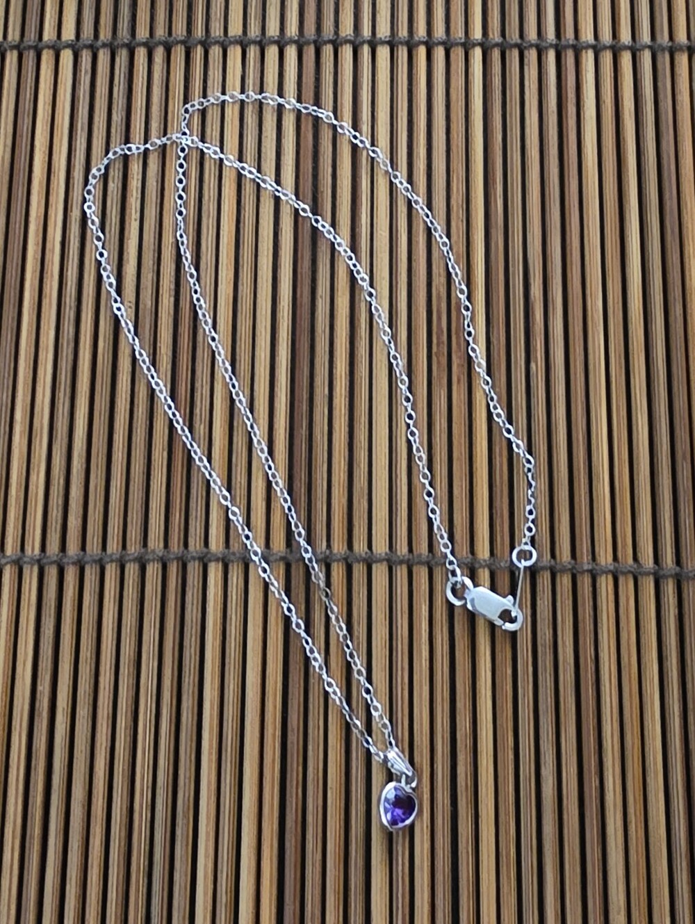 925 Silver Glass Heart Necklace